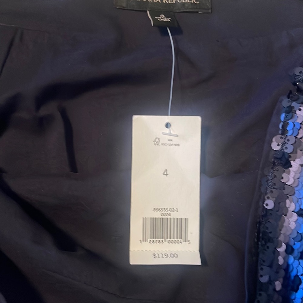 Banana Republic • NWT Sequin Mini-Skirt, side zipper and hook